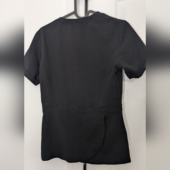 Figs Black V-Neck Medical Scrub Top - Picture 8 of 9